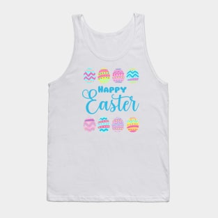 Happy easter cute easter eggs decoration Tank Top